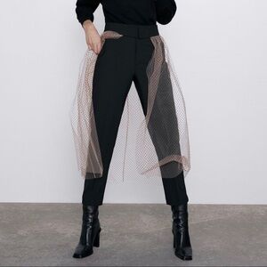 ZARA Pants with Contrasting Tulle Skirt